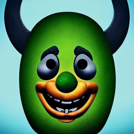 Prompt: very evil mr potato head. impressive digital art