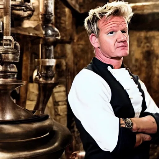 Image similar to gordon ramsay in a deleted scene from pirates of carribean