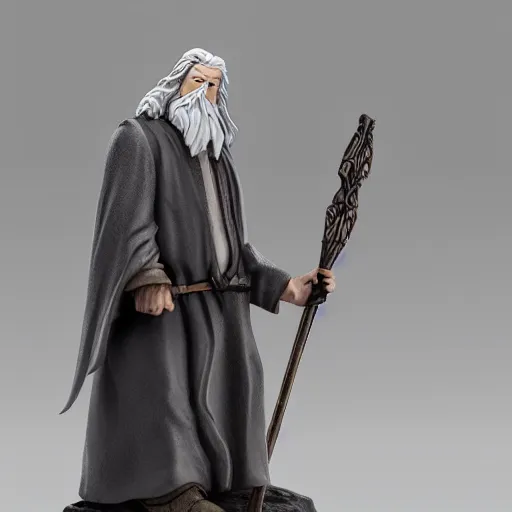 Image similar to Gandalf as a figurine, artstation, studio, light, 8K