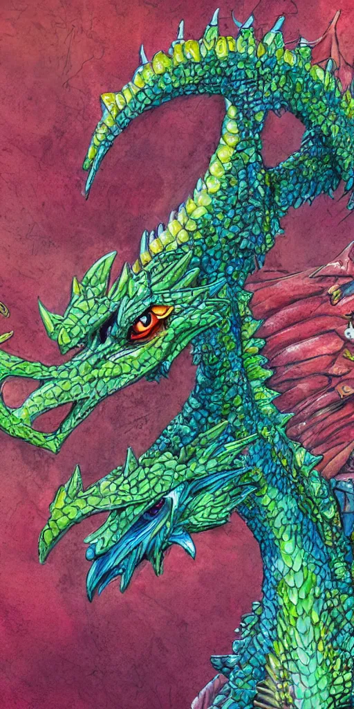 Image similar to 4k close up illustration of a tempest dragon, extremely detailed, award winning, best of the year