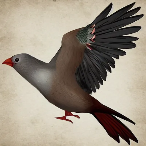 Image similar to video game about bird