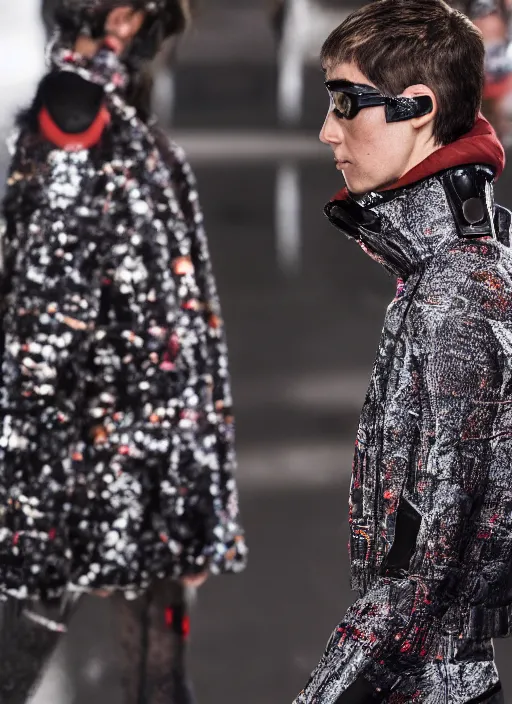 Image similar to hyperrealistic and heavy detailed moncler runway show of walmart, leica sl 2 5 0 mm, vivid color, high quality, high textured, real life