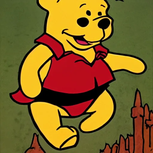 Image similar to winnie the poo as the joker