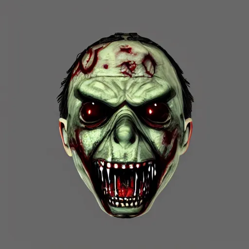 Image similar to zombie - head gta v game symbol, style of stephen bliss, urban apocalypse, icon, symbol, unreal engine, octane render