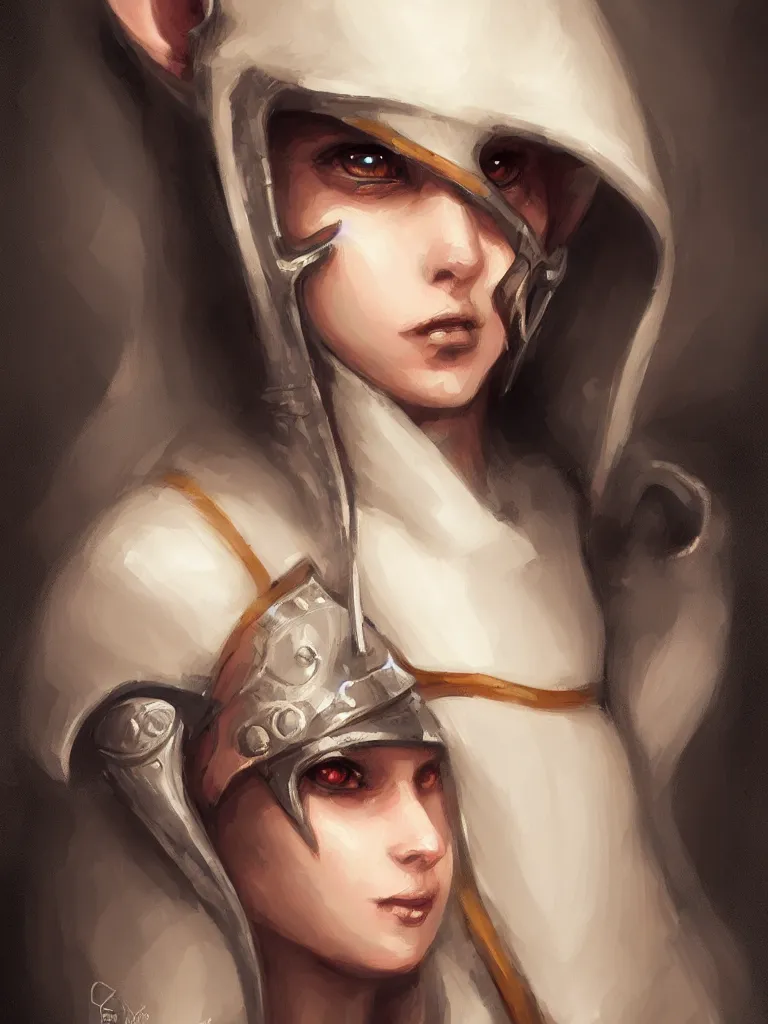 Image similar to portrait of a cute mouse as knight in the style of charlie bowater, oil painting