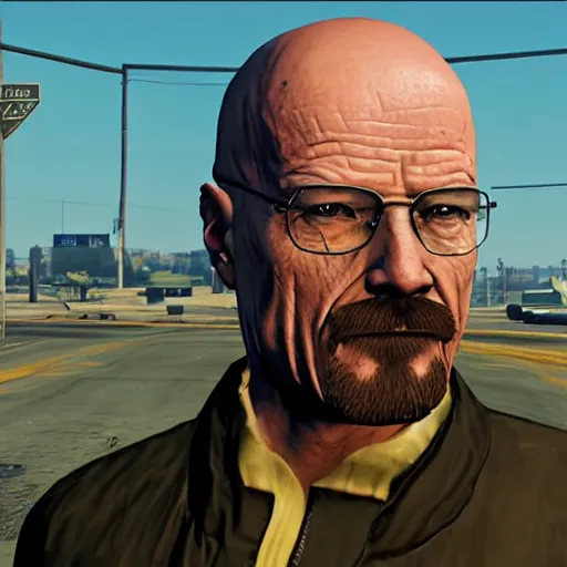 Image similar to walter white in gta 5 as a character