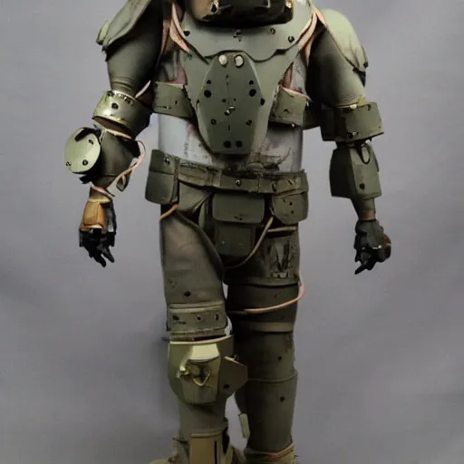 Image similar to maschinen krieger armored mechanized walking suit in the style of kallamity luca zampriolo