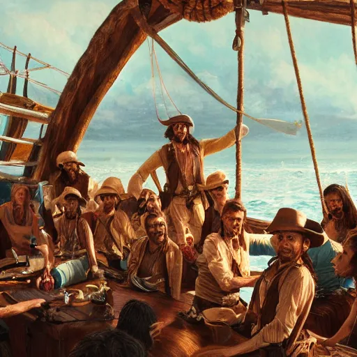 Image similar to the Mutiny on the Bounty, 4K detail