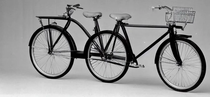 Prompt: Spacelander Bicycle designed by Benjamin Bowden (1960)