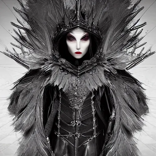 Prompt: portrait of the evil wizard King a stunning timeless handsome, breathtaking eyes, perfect skin, feathered eyelashes, royal gothic coat with a lot of leather, incredibly intricate, digital art, blender, houdini & photoshop, very elegant & complex, hyper-maximalist, overdetailed, epic cinematic quality, DSLR HDR 8k, facial feature symmetry. Male character. Lean and muscular. Trending on Artstation. By Bastien Lecouffe-Deharme. Monica Merlo