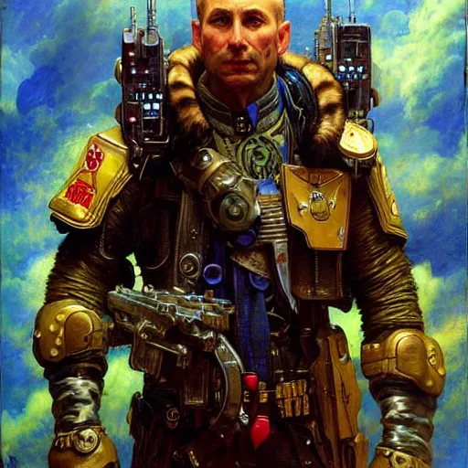 Image similar to portrait of a wolf in uniform as a captain. shadowrun furaffiniy cyberpunk fantasy highly detailed painting by gaston bussiere craig mullins jc leyendecker gustav klimt artgerm greg rutkowski john berkey, bergey, craig mullins, ruan jia, raymond swanland, jeremy mann, tom lovell, alex malveda