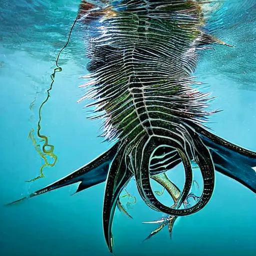 Image similar to national geographic professional photo of gyarados, award winning
