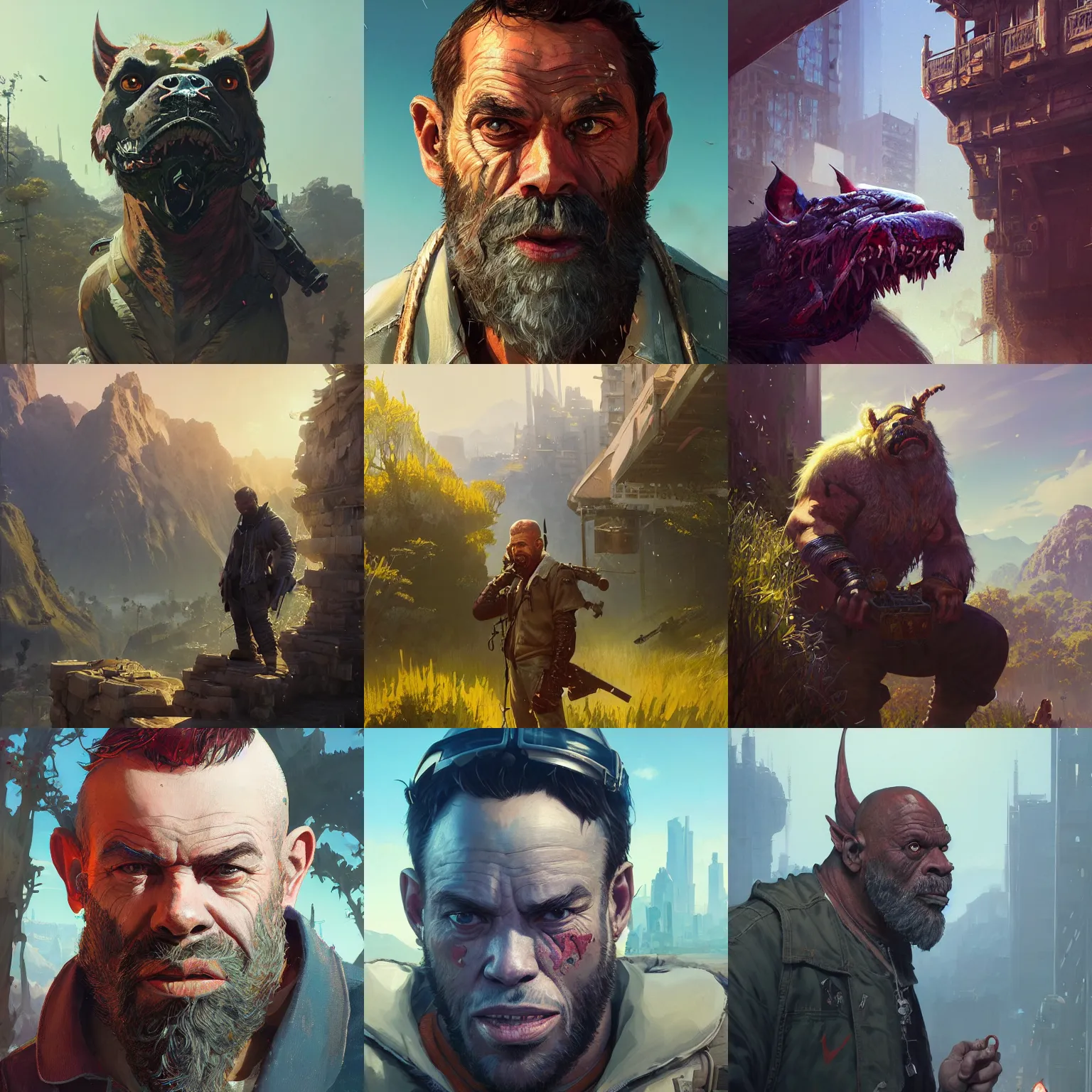 Prompt: highly detailed portrait ork in gta v, stephen bliss, unreal engine, fantasy art by greg rutkowski, loish, rhads, ferdinand knab, makoto shinkai and lois van baarle, ilya kuvshinov, rossdraws, tom bagshaw, global illumination, radiant light, detailed and intricate environment