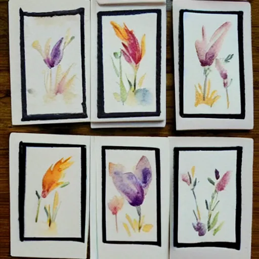 Image similar to tiny warm watercolor prints