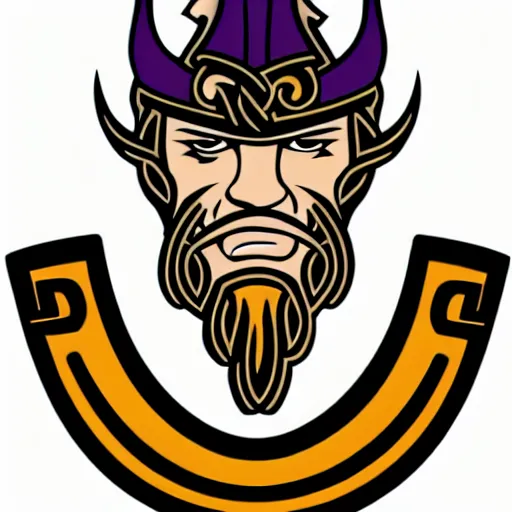 Prompt: sports logo detailed vector snoopdogg vikings