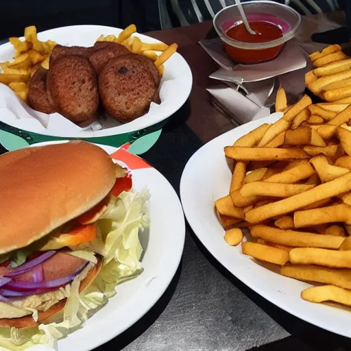 Image similar to 🍔🌭🥪🍕🍟
