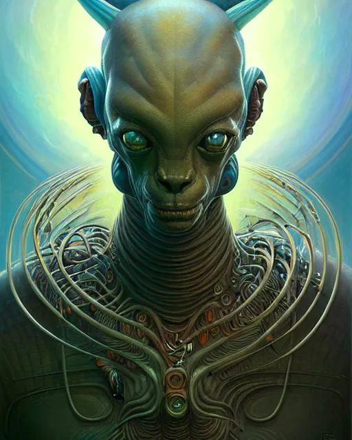 Prompt: portrait of a mature alien creature, ultra realistic, intricate details, the fifth element artifacts, highly detailed by peter mohrbacher, allen williams, boris vallejo, aaron horkey, gaston bussiere, craig mullins