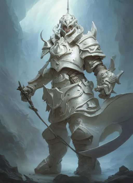 Image similar to subsurface scattering, white, paladin with ivory armor with faces on it, by jesper ejsing, justin gerard, tomasz alen kopera, cgsociety and fenghua zhong, highly detailed, rim light, cinematic lighting, illustration, art, octane render, very coherent, cinematic, hyper realism, high detail, octane render, 8 k