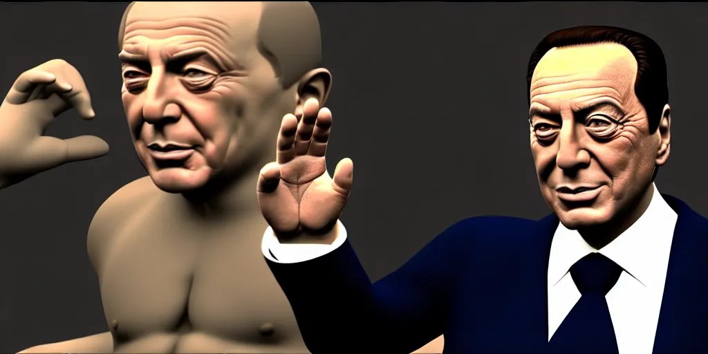 Image similar to silvio berlusconi as the king of the world, ultrarealistic, 4 k, real engine 5