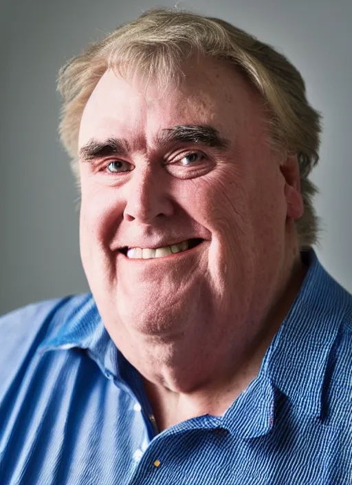 Image similar to DSLR photo portrait still of 71 year old age 71 John Candy at age 71!!!, 85mm f1.8