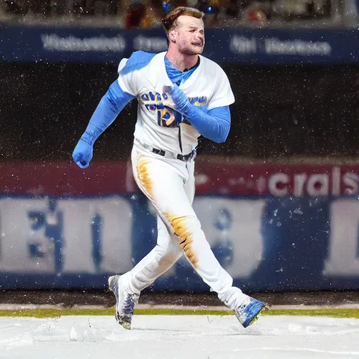 Image similar to pete alonso as a polar bear hybrid