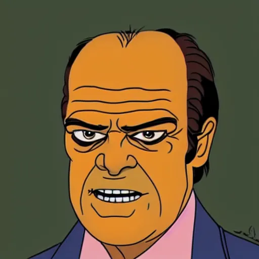 Image similar to jack nicholson, as a simpsons character