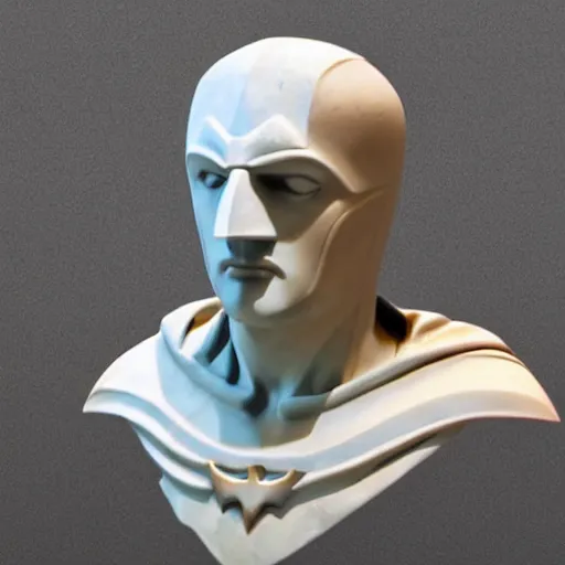 Image similar to greek sculpture of batman in marble,