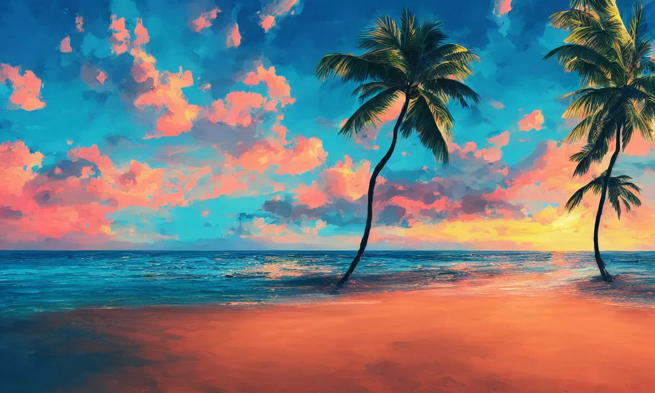 Image similar to paradise beach by alena aenami artworks in 4 k