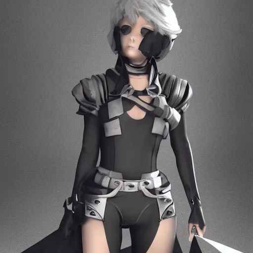 Image similar to blender render of 2B