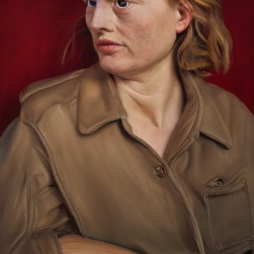 Prompt: high quality high detail painting by lucian freud, hd, portrait of liv tylor, photorealistic lighting