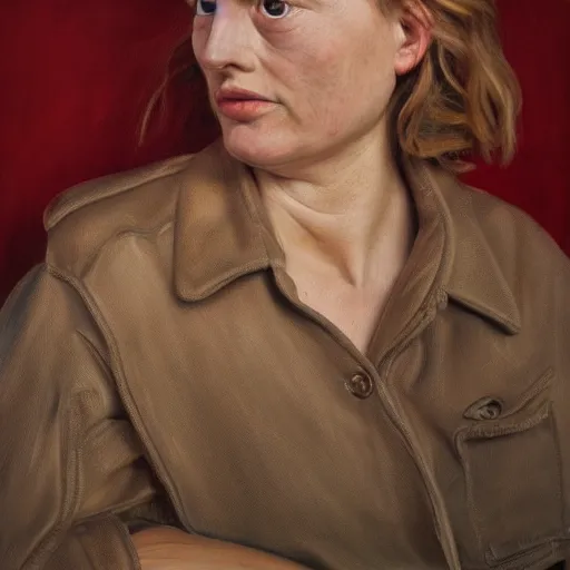 Image similar to high quality high detail painting by lucian freud, hd, portrait of liv tylor, photorealistic lighting