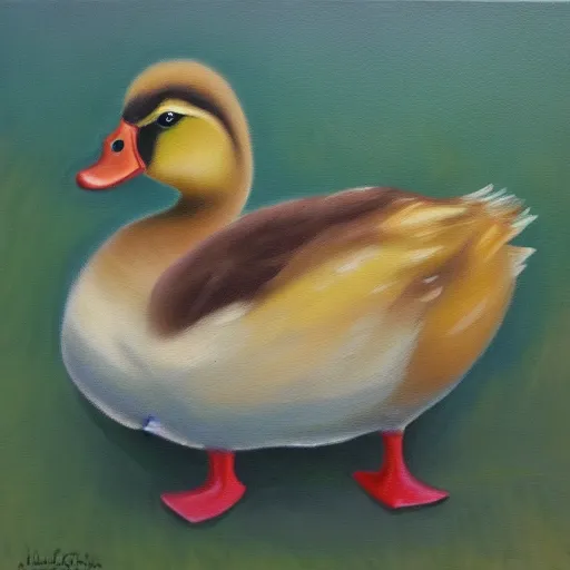 Image similar to a duck on the prowl oil painting julie curtiss