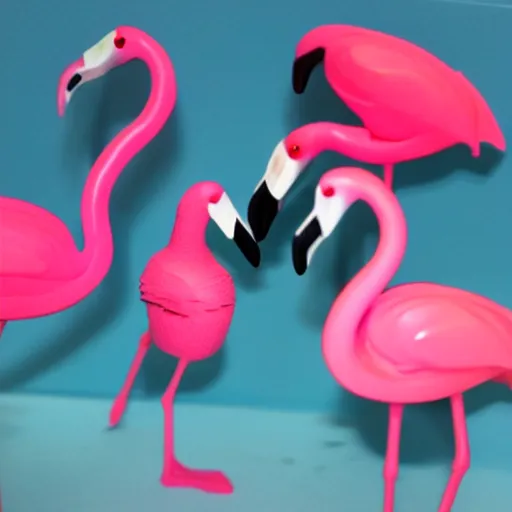 Image similar to flamingo legos