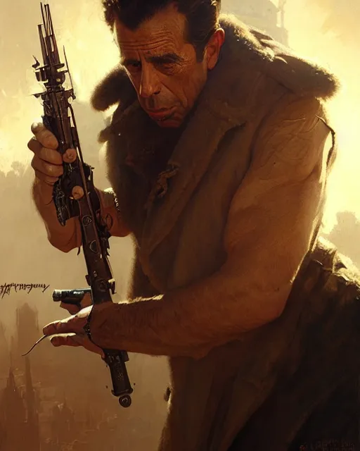 Image similar to fierce humphrey bogart, fantasy character portrait, ultra realistic, concept art, intricate details, highly detailed by greg rutkowski, gaston bussiere, craig mullins, simon bisley