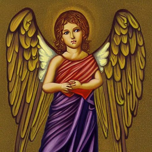 Image similar to biblically accurate angel, highly detailed painting