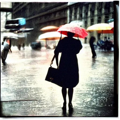 Image similar to rainy new York daydream by Saul Leiter