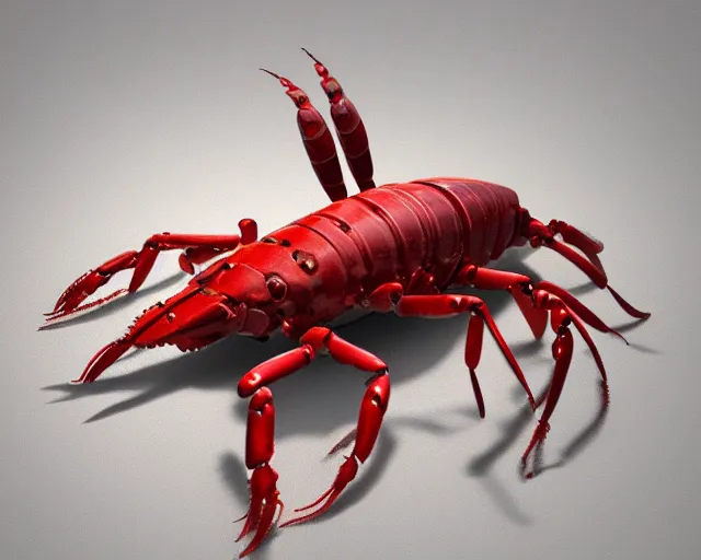 Prompt: cyberpunk lobster robot, HD 3D CGI,