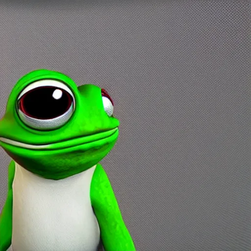 Prompt: Pepe the Frog rendered in unreal engine