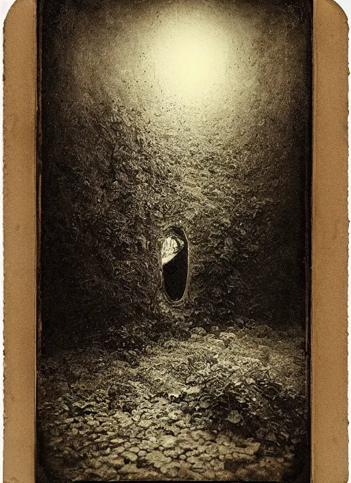 Image similar to old wetplate daguerreotype birth of a new life, fractal, intricate, elegant, highly detailed, parallax, leica, medium format, subsurface scattering, by jheronimus bosch and greg rutkowski and louis jacques mande daguerre