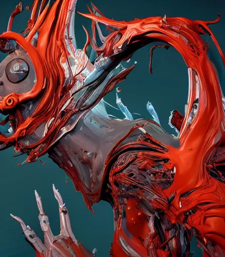 Prompt: Tim Burtons style Warframe by Alex Pardee and Nekro and Petros Afshar, and James McDermott,unstirred paint, vivid color, cgsociety 4K