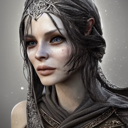 Image similar to Arwen Undomiel, digital art, highly detailed, award winning, concept art, intricate, sharp focus, masterpiece, Trending on Artstation HQ, unreal engine 5, 4K UHD image