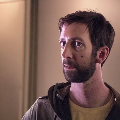 Prompt: NCIS New Orleans actor Rob Kerkovich in the tv series Halo, cinematic film still, atmospheric lighting