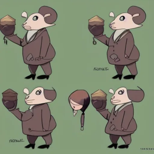 Image similar to character design of cute mole, cartoon style ， by movie fantastic beasts and where to find them