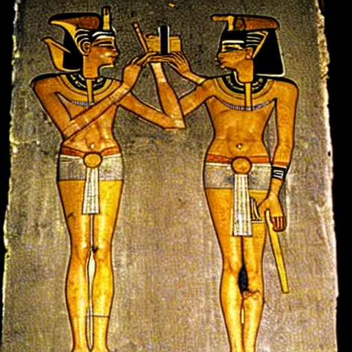 Image similar to hermes trismegistus, ancient egyptian art