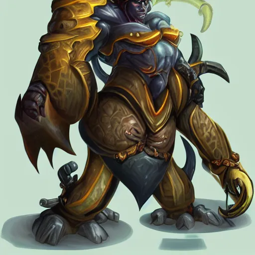 Image similar to humanised scorpion as a world of warcraft boss