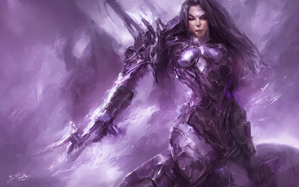 Image similar to valorant, concept art, purple, female, HD,