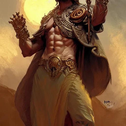 Prompt: extremely unattractive male deity, casting dark magic, summoning handsome god child, fantasy, intricate, elegant, low quality detailed, 4 8 0 p digital painting, artstation, matte, art by gaston bussiere, craig mullins, j. c. leyendecker