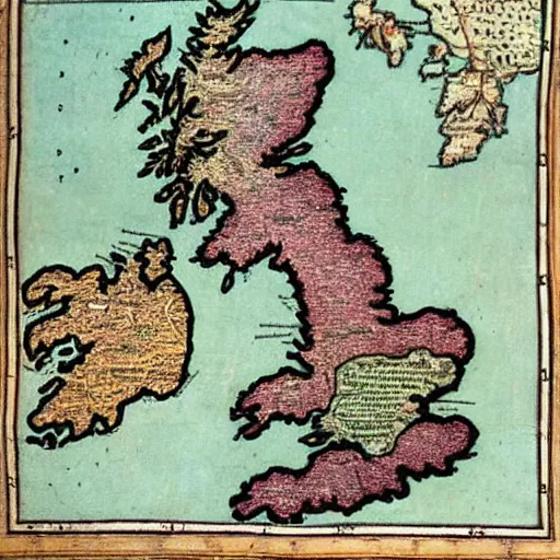 Image similar to medieval map of ireland