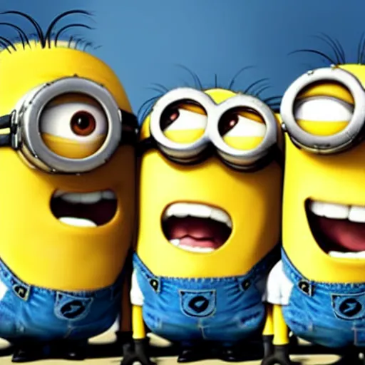 minion pointing and laughing