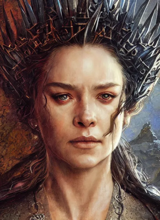 Image similar to a character from game of thrones tv - series, art by karol bak and mark brooks and donato giancola and bayard wu, 4 k, 4 0 9 6, hires, focus